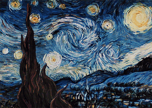 Afbeeldingsresultaten voor Stars Van Gogh animated gif