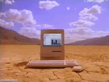 computer animated computers gifs funny 90s desert monitor retro cool imac animations bestanimations