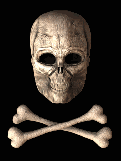 skull and bones animated gif image