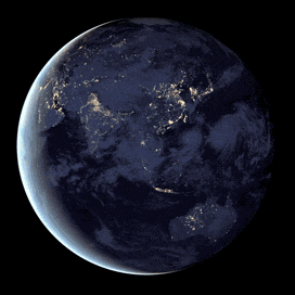 animation of earth spinning on its axis