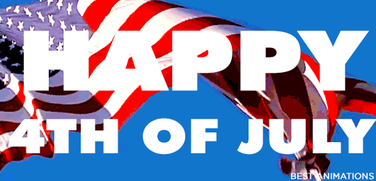 Happy 4th of July USA Flag Gif