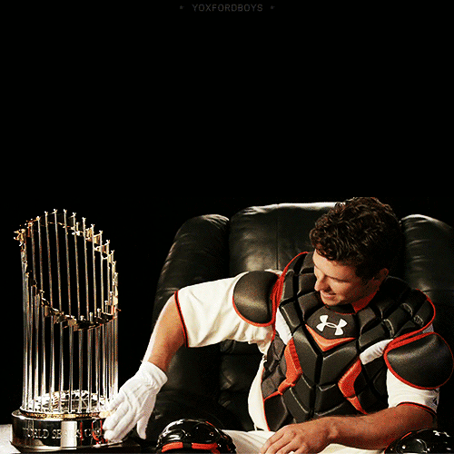 Buster Posey With Award