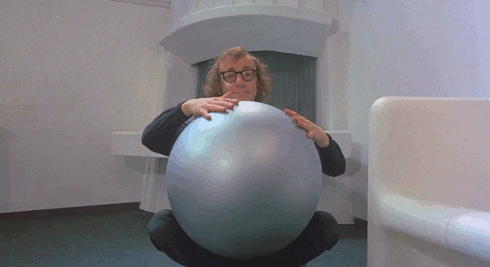 Funny Woody Allen with Big Ball