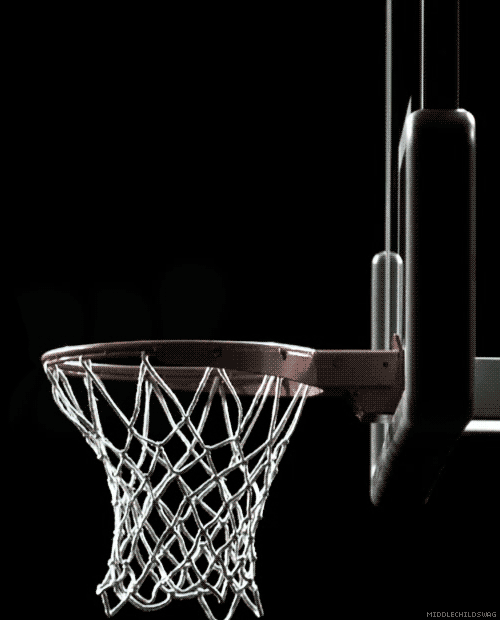 Basketball Hoop Net Ball Dunk Closeup