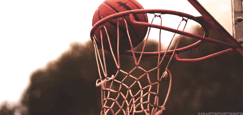 Amazing Basketball Hoop Net Ball Dunk Closeup
