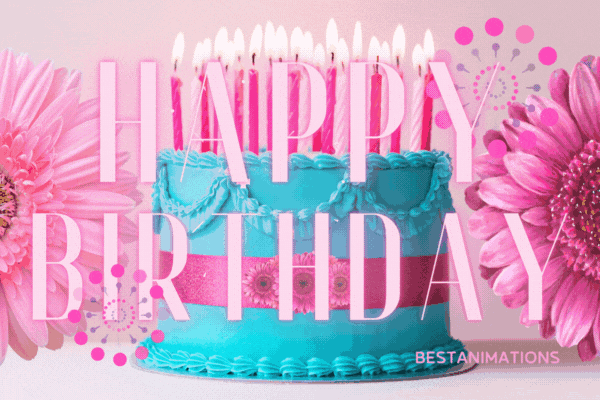 Amazing Happy Birthday Gif Cake gif