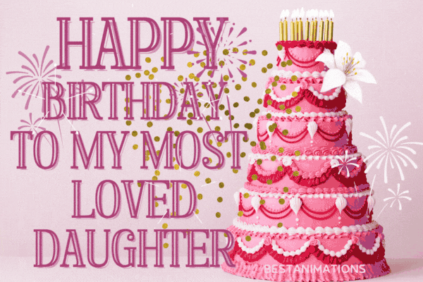 Happy Birthday Daughter Gif Cake gif
