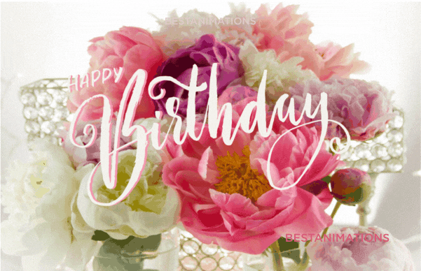 Colorful Birthday Bouquet Gif