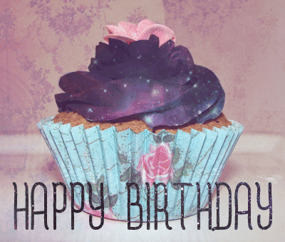 Beautiful Birthday Space Cupcake gif