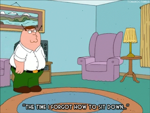 Family Guy Peter Jump On Chair