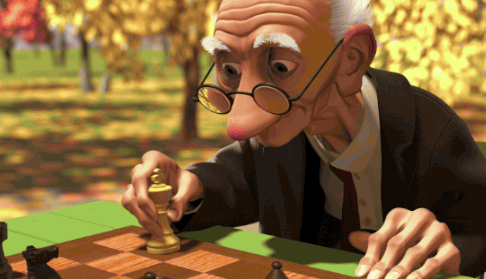 Old Men Paying Chess
