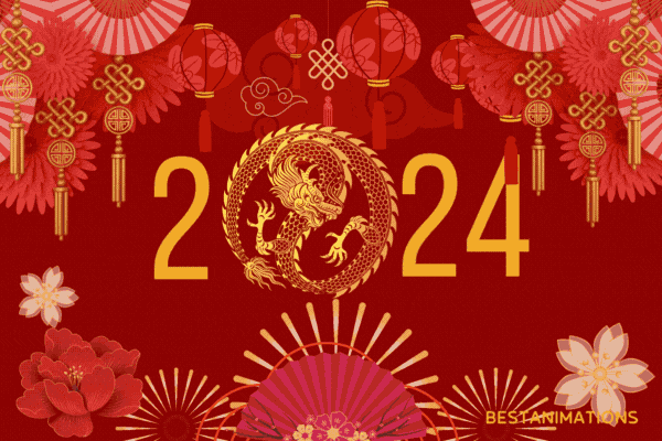 Happy Chinese New Year 2024 GIf animated gif