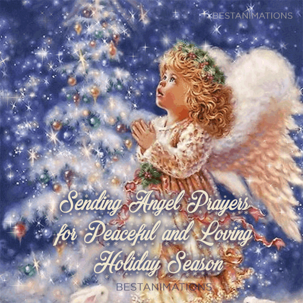 Christmas Card Angel Preyers Gif
