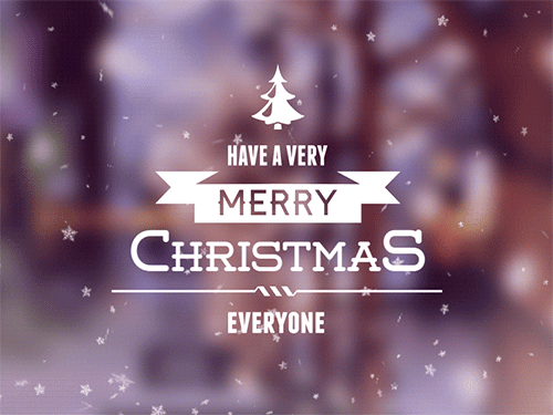 Happy Merry Christmas Everyone Wishes Greeting Card animated gif