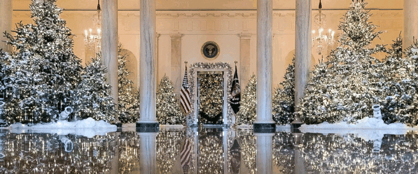 Amazing White House Christmas Decoration gif