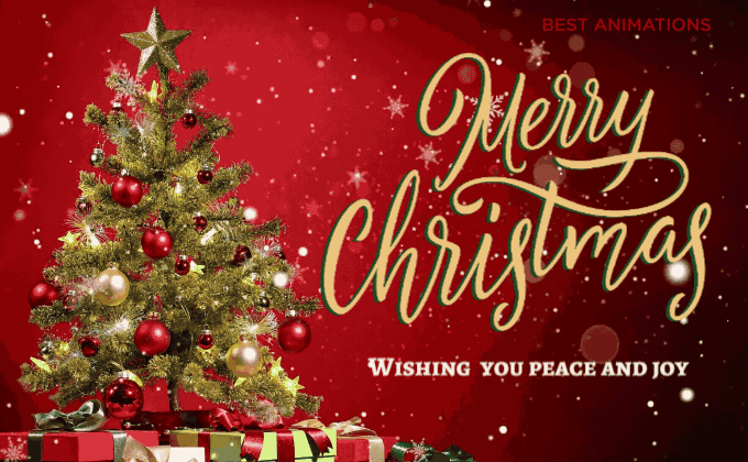 Merry Christmas And Wishing You Peace and Joy animated gif