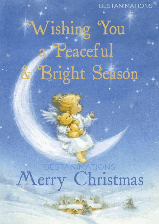 Peaceful Merry Christmas Gif Angel  gif