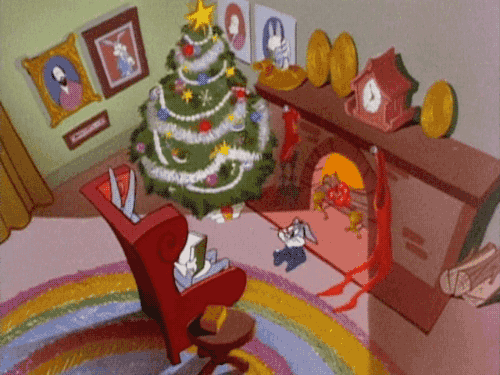 Cute Bugs Bunny Merry Christmas gif