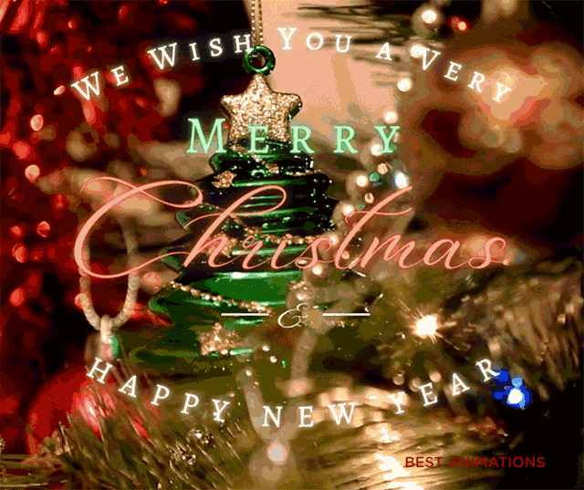 We Wish You Very Merry Christmas & Happy New Year Gif animated gif