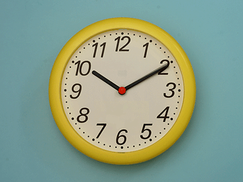 Yellow And White Wall Clock