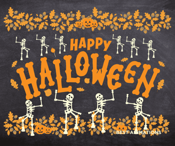Happy Halloween Skeleton Dance Gifs gif