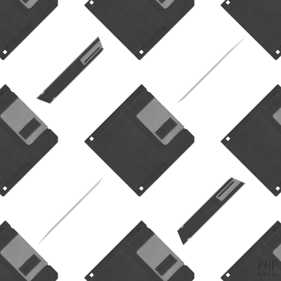 Black And White Floppy