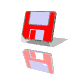 Red Floppy Pixel Art