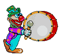 Clown Banging On Drum