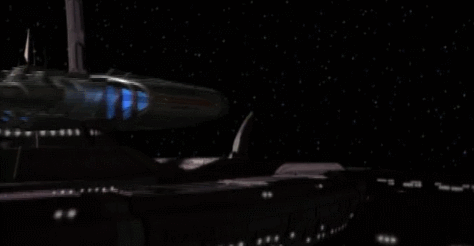 Star Fleet Ship Flying gif