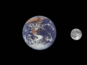 Funny Earth With Moon