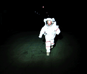 Astronaut Clown Running