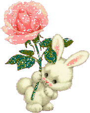 Bunny With Rose gif