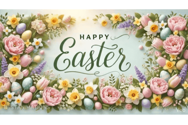 Happy Easter Flowers gif
