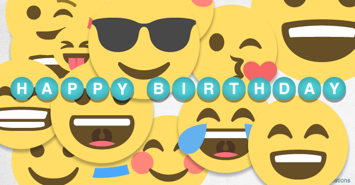 Happy Birthday  Emoji Smiles Mix  animated gif