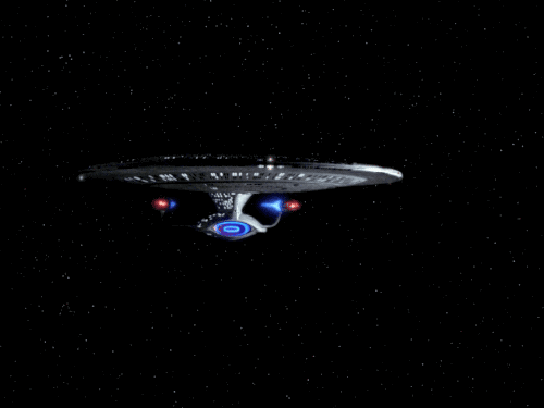 Star Trek Enterprise Ship Flying