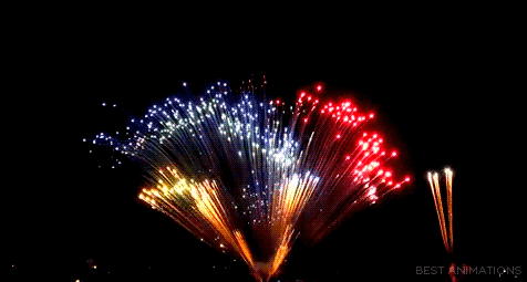 Colorful Fireworks Happy New Year