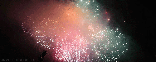 Colorful Firework Explosions Gif