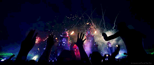 Dance Party Fireworks Gif