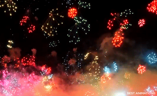 Beautiful Colorful Fireworks Gifs