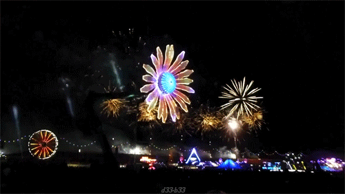 Rave Party Fireworks GIf