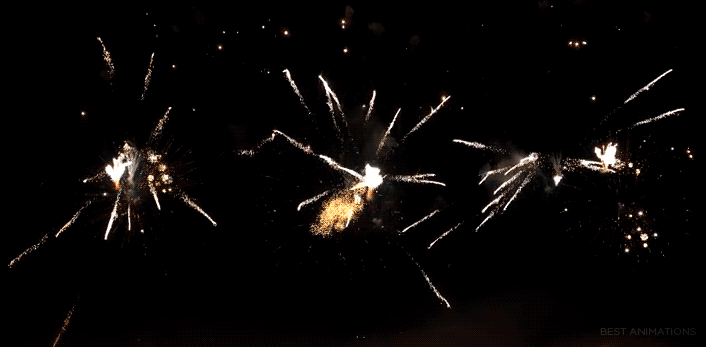 Cool White Fireworks Gif