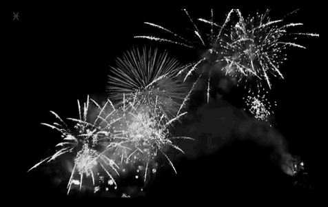 Black And White Fireworks animated gif