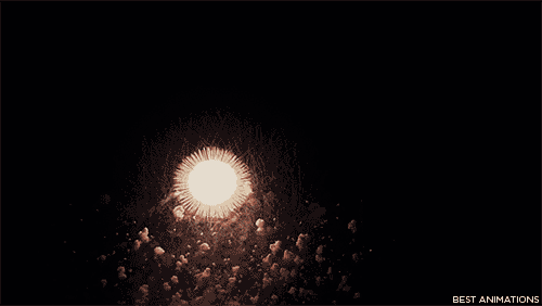 Large Gold Firework gif
