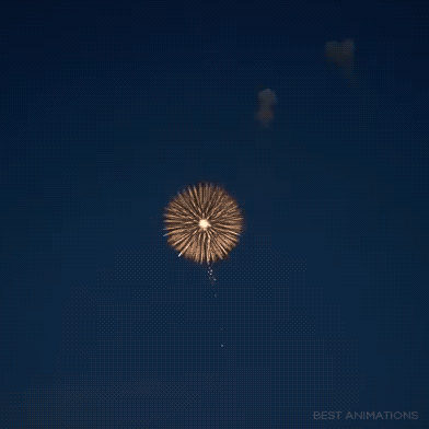 White Blue Single Fireworks