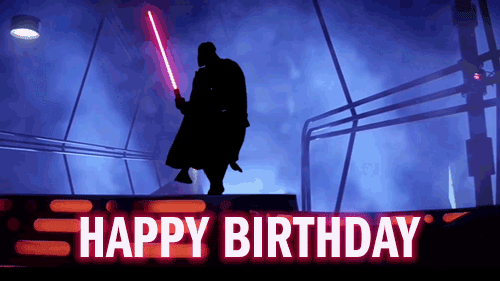 Funny Happy Birthday Star Wars Gif  animated gif