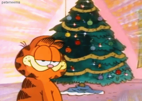 Funny Cute Garfield Merry Christmas Tree