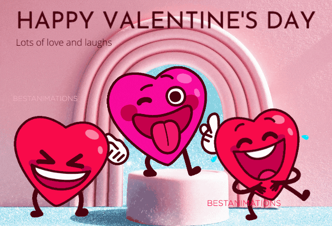 Funny Happy Valentine's Day Hearts animated gif