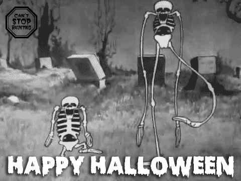 Funny Halloween Skeletons Dancing