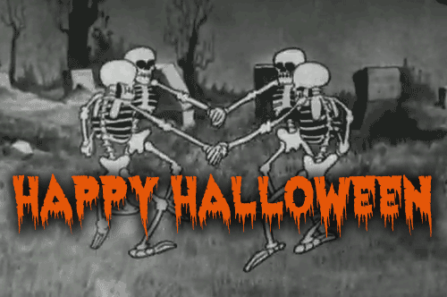 Happy Halloween Gif Funny Skeletons Dance