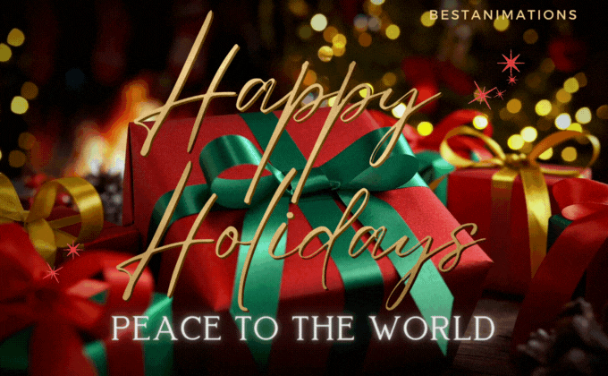 Happy Holidays Peace To the World Gif animated gif
